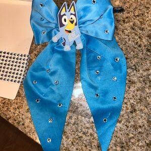 Bluey Character Hair Bow with Rhinestones